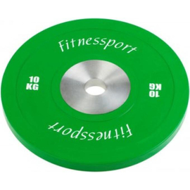 Бамперный диск для кроссфита FITNES SPORT зеленый 10 кг