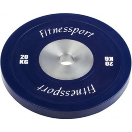 Бамперный диск для кроссфита FITNES SPORT синий 20 кг